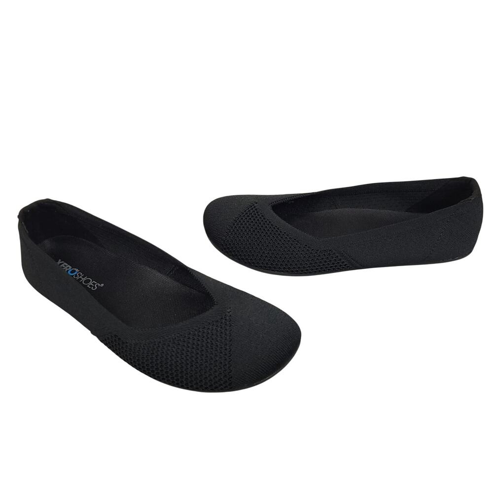 Xero Shoes Phoenix Knit Ballet Flats Womens 7.5 Black Barefoot Minimalist EUC